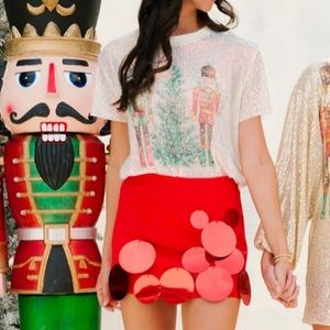 Judith March festive sequin nutcracker top
